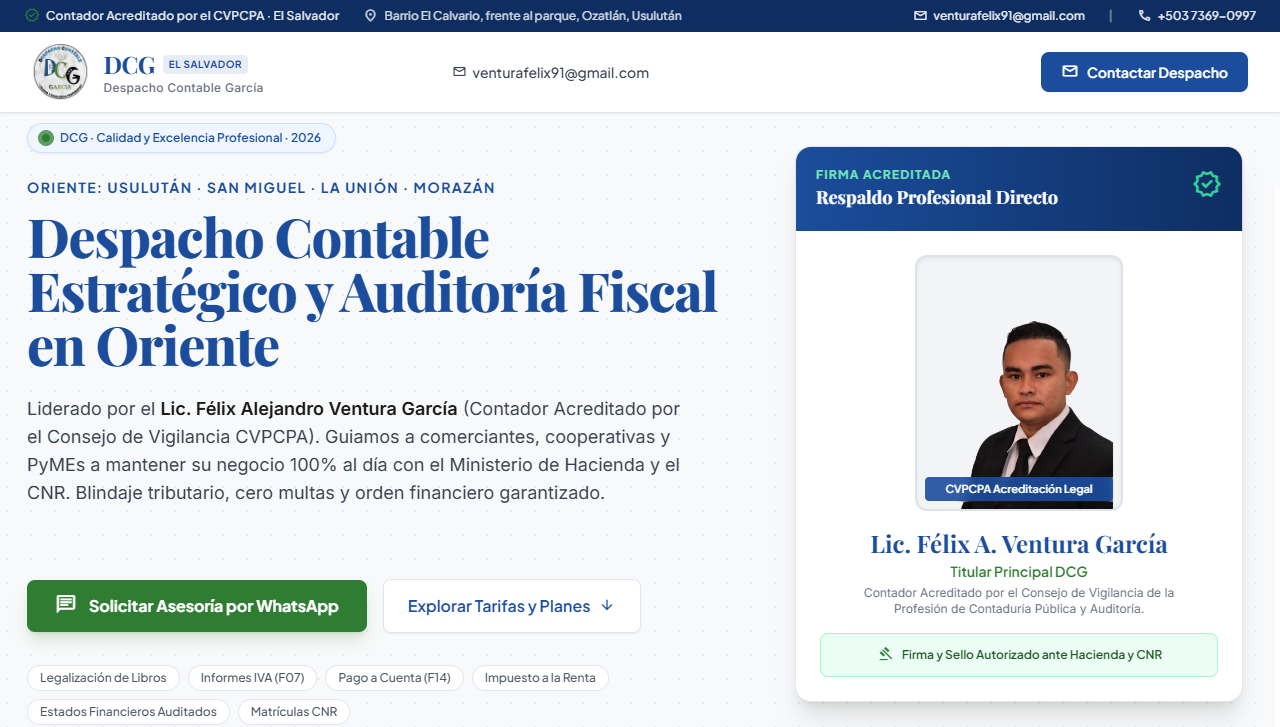 Previsualizacion Despacho Contable Garcia - sitio web corporativo